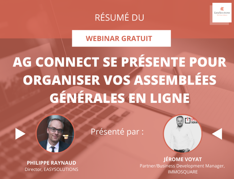 Résumé du webinar  » AG Connect se présente pour organiser vos Assemblées Générales à distance »