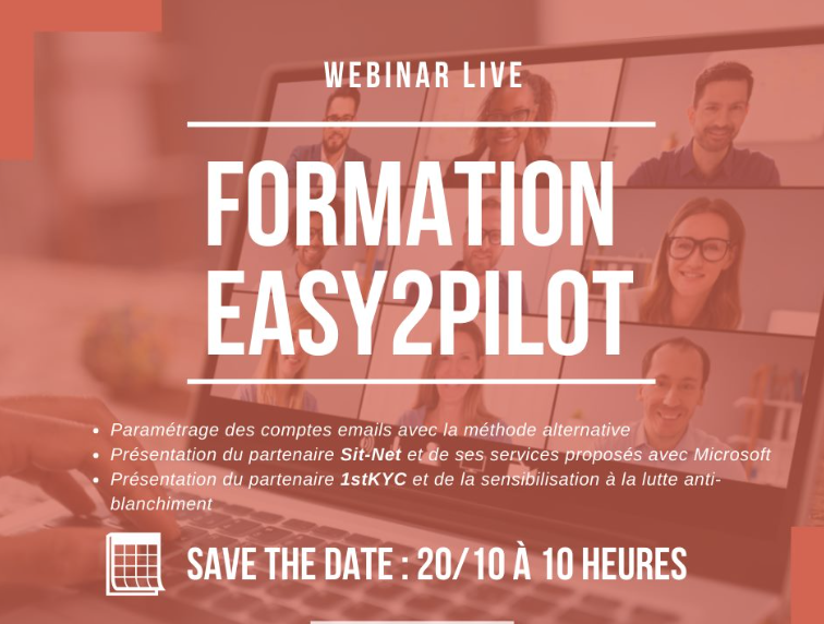 SAVE THE DATE : Webinar de formation sur le logiciel Easy2Pilot !