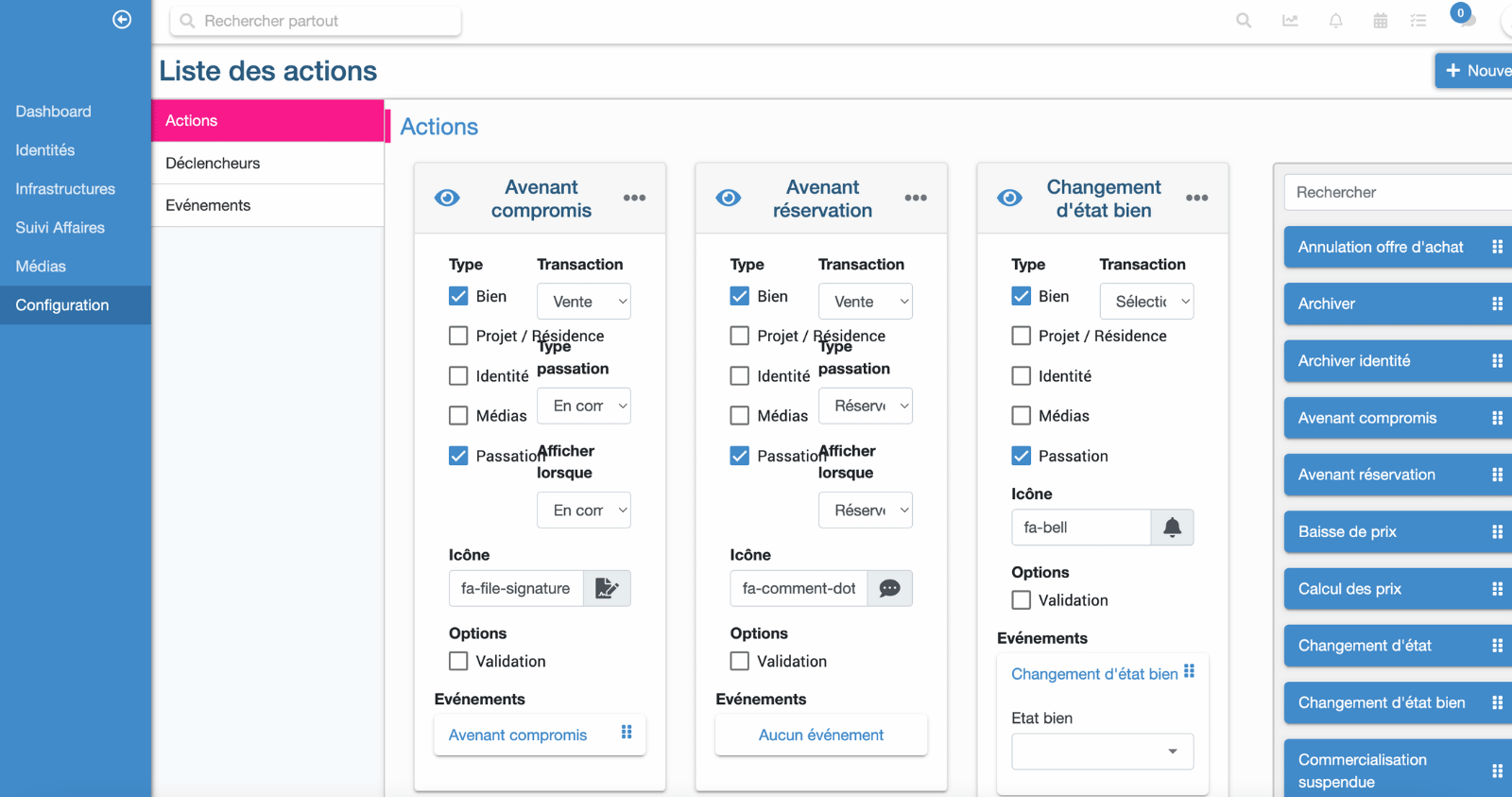 actions automatisees